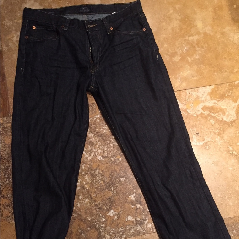 Dark blue jeans